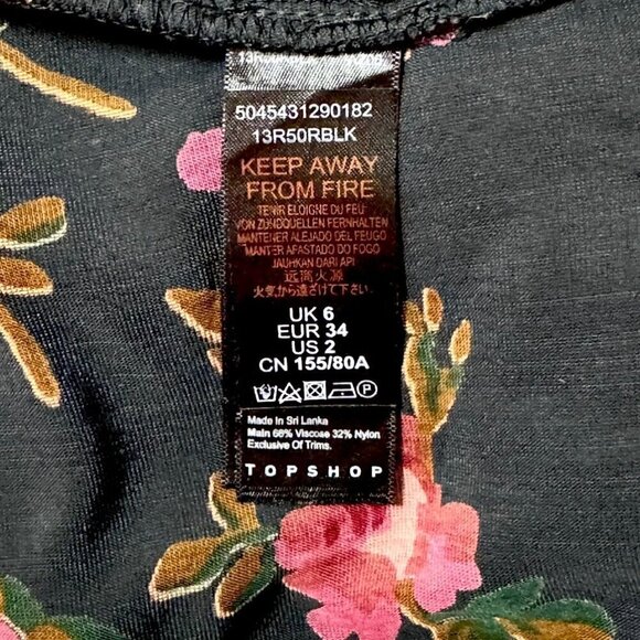 Boho Burntout Velvet Floral Crop Top Blouse Sz.S Black Bishop Sleeve Fairy Goth - Picture 9 of 11